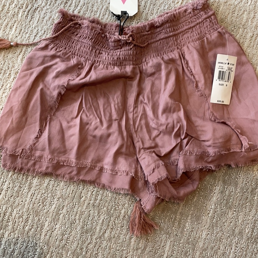NWT lightweight fringe shorts